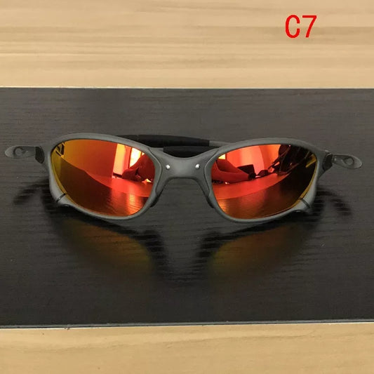 MTB Man Polarized Sunglasses Cycling Glasses UV400 Fishing Sunglasses Metal Bicycle Goggles Cycling Eyewear Riding Glasses D4-1