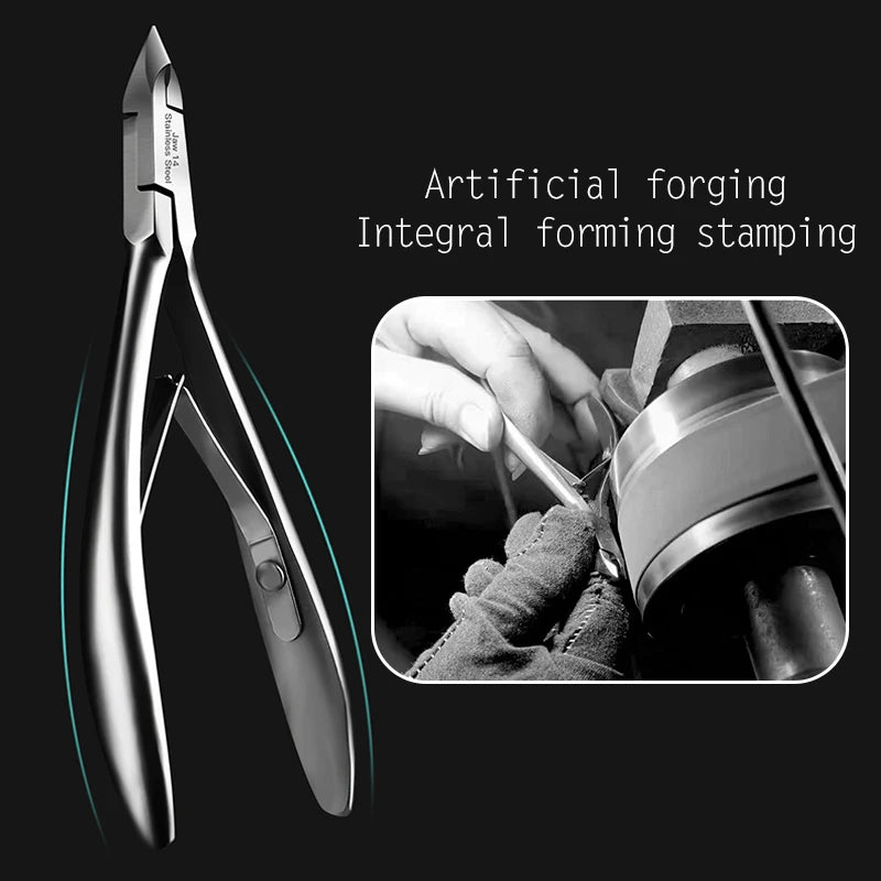 Professional Stainless Steel Toenail Cuticle Nipper High Precision Dead Skin Scissor Nail Cuticle Scissors Plier Manicure Tool