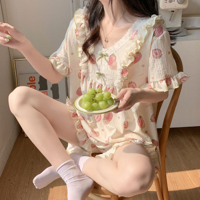 Women's Summer Thin Foam Cotton Pajamas